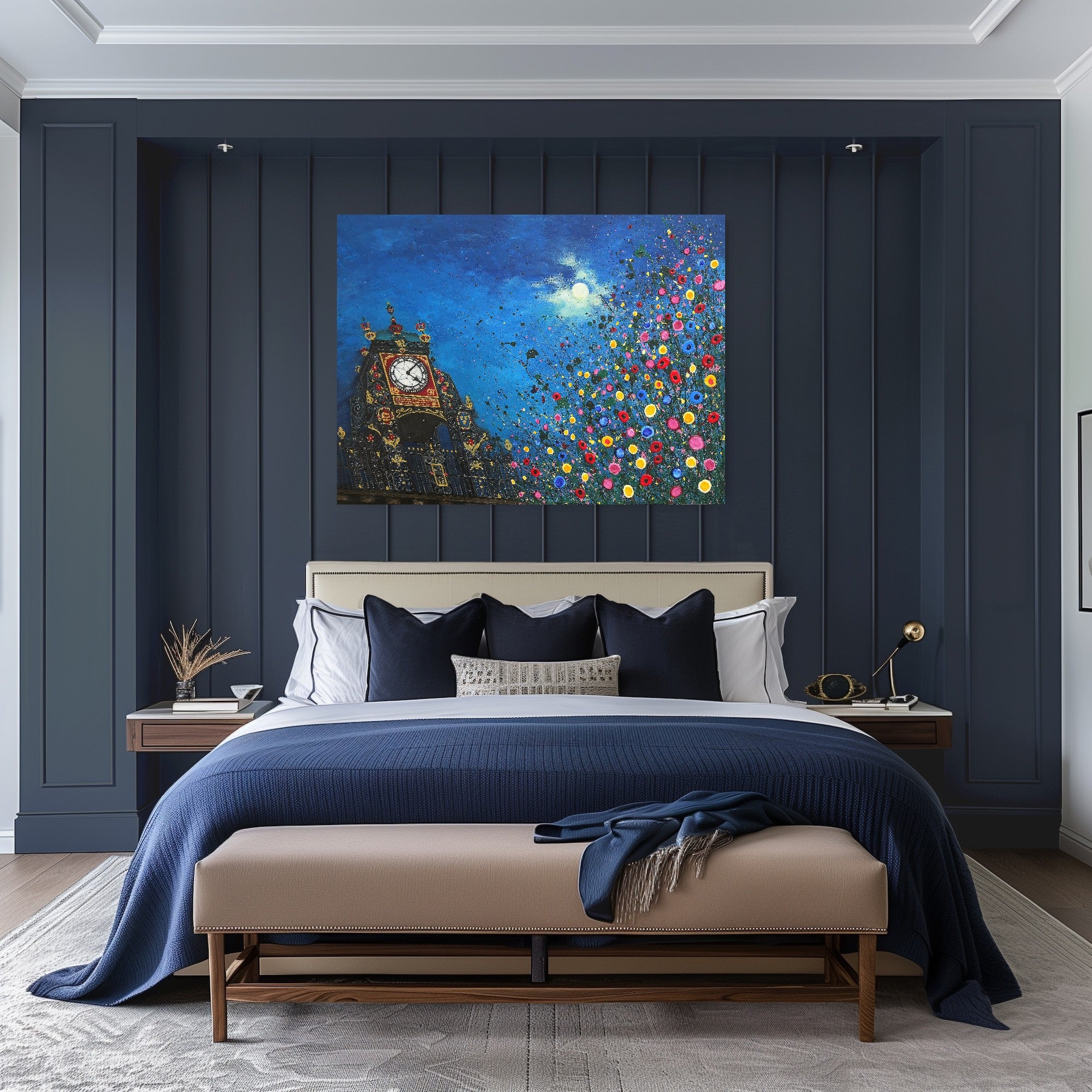 A Moonlit Chester Clock CANVAS PRINT