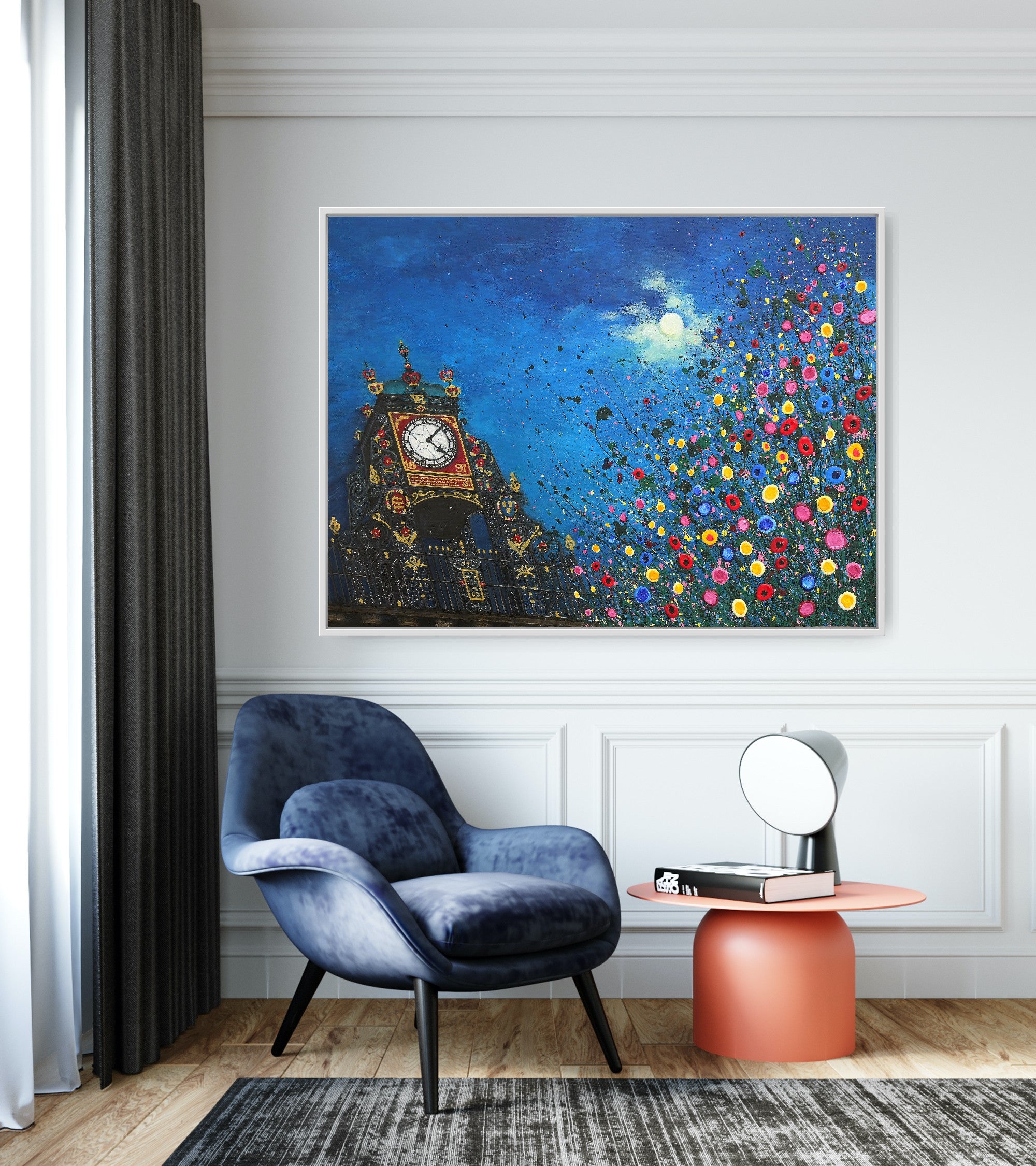 A Moonlit Chester Clock CANVAS PRINT