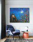A Moonlit Chester Clock CANVAS PRINT