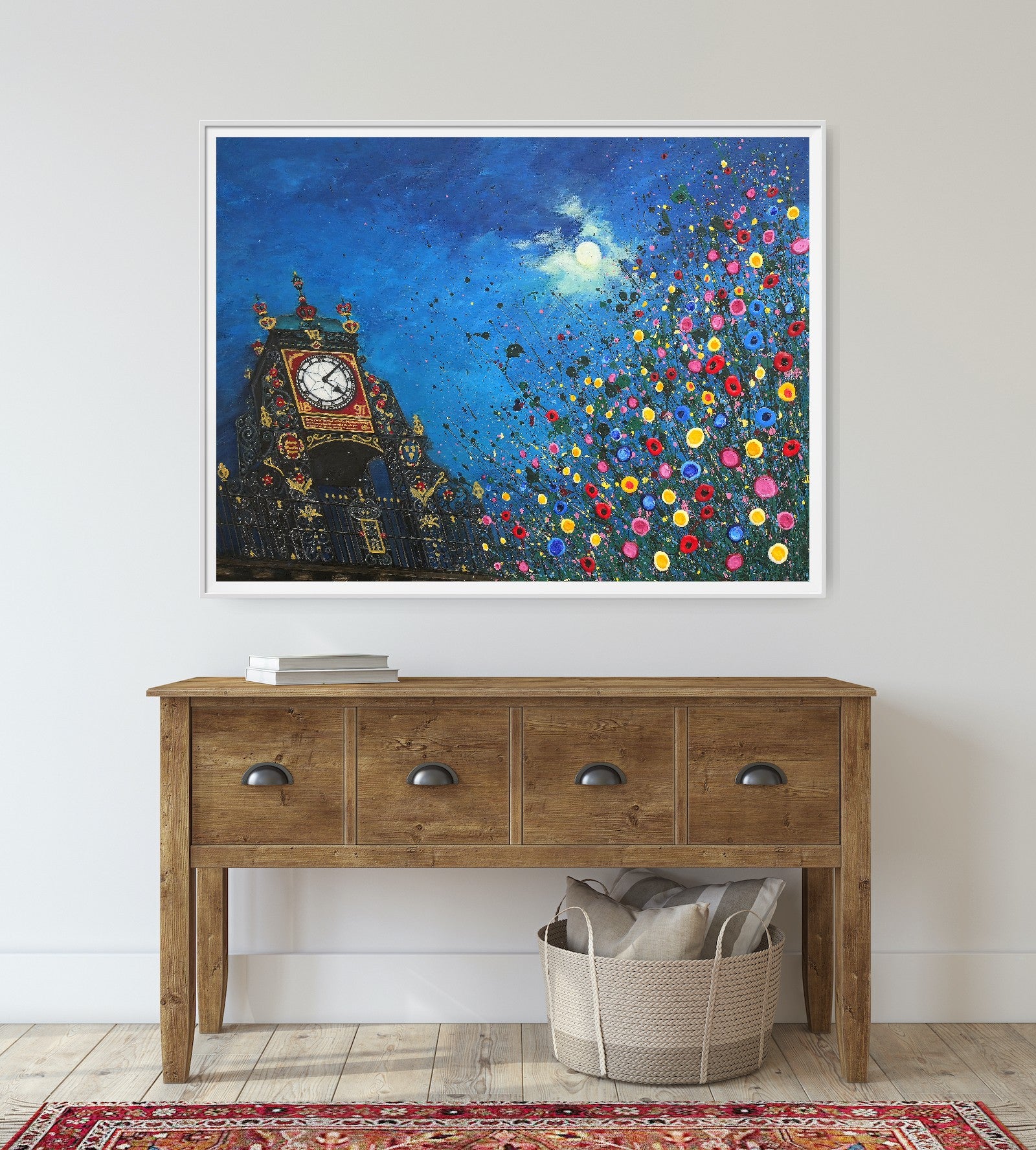 A Moonlit Chester Clock PRINT ON FINE ART PAPER