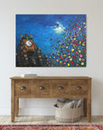 A Moonlit Chester Clock CANVAS PRINT