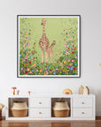 Gina & Gio The Giraffes PRINT ON FINE ART PAPER