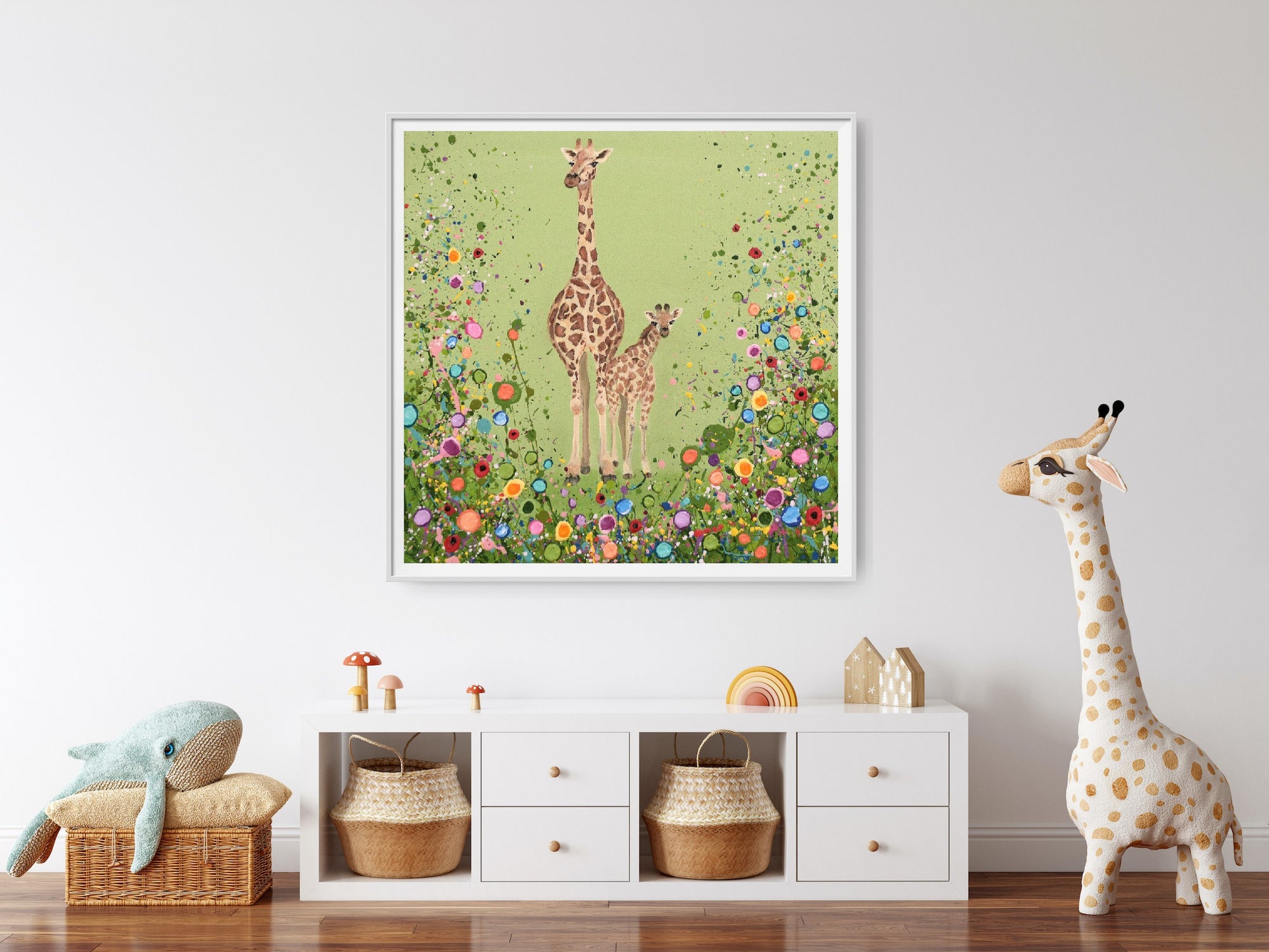 Gina & Gio The Giraffes PRINT ON FINE ART PAPER