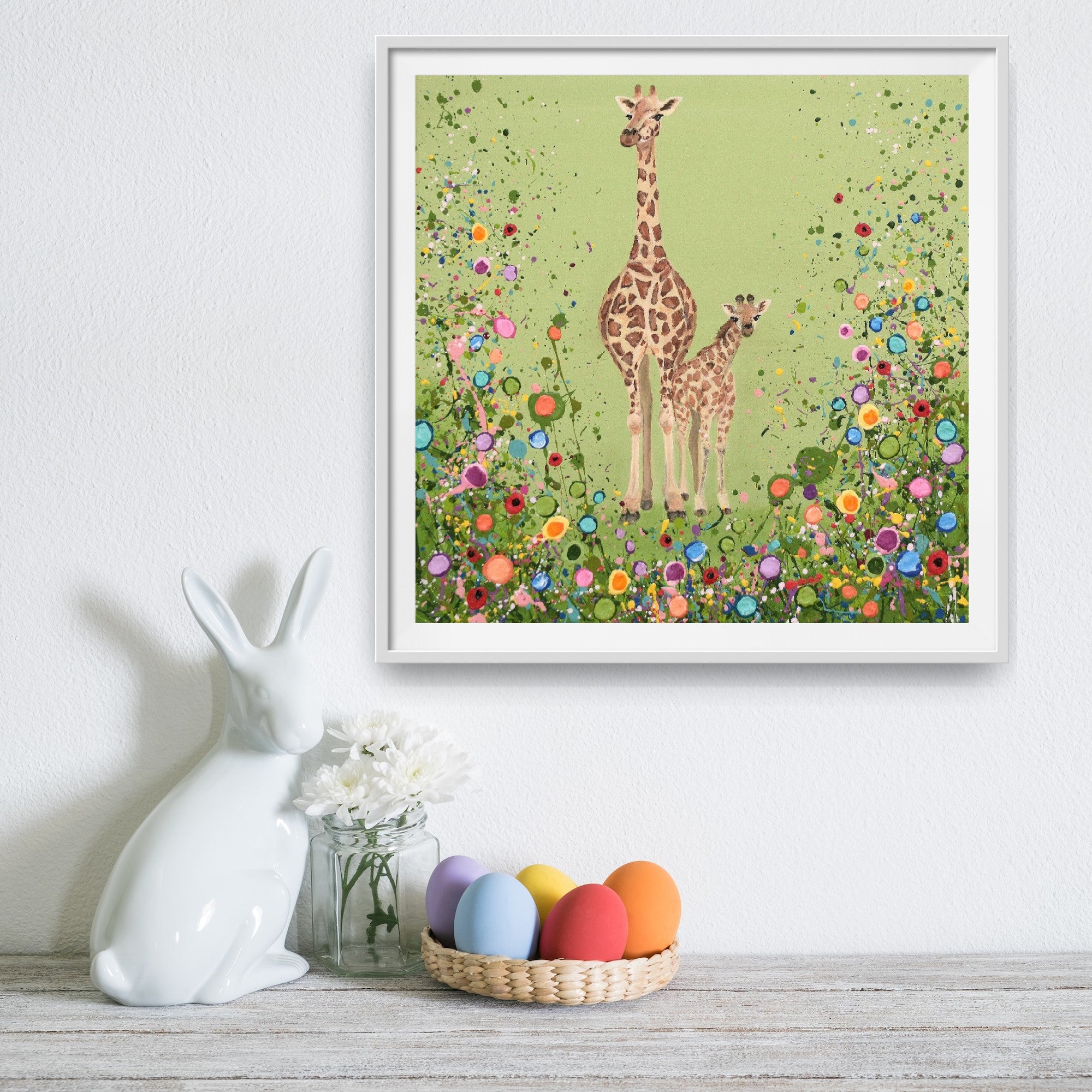 Gina & Gio The Giraffes PRINT ON FINE ART PAPER