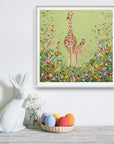 Gina & Gio The Giraffes PRINT ON FINE ART PAPER