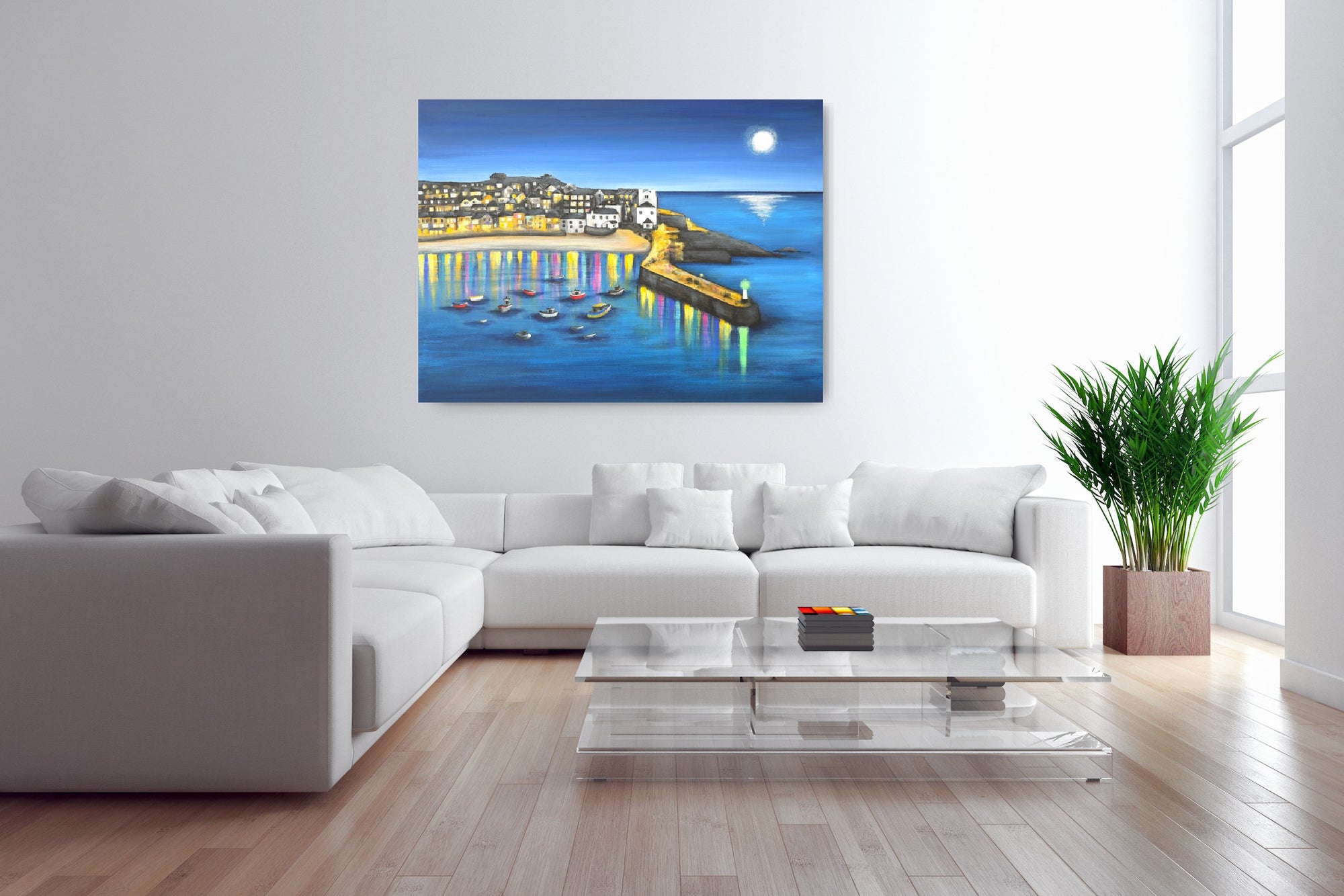 A Moonlit St Ives CANVAS PRINT