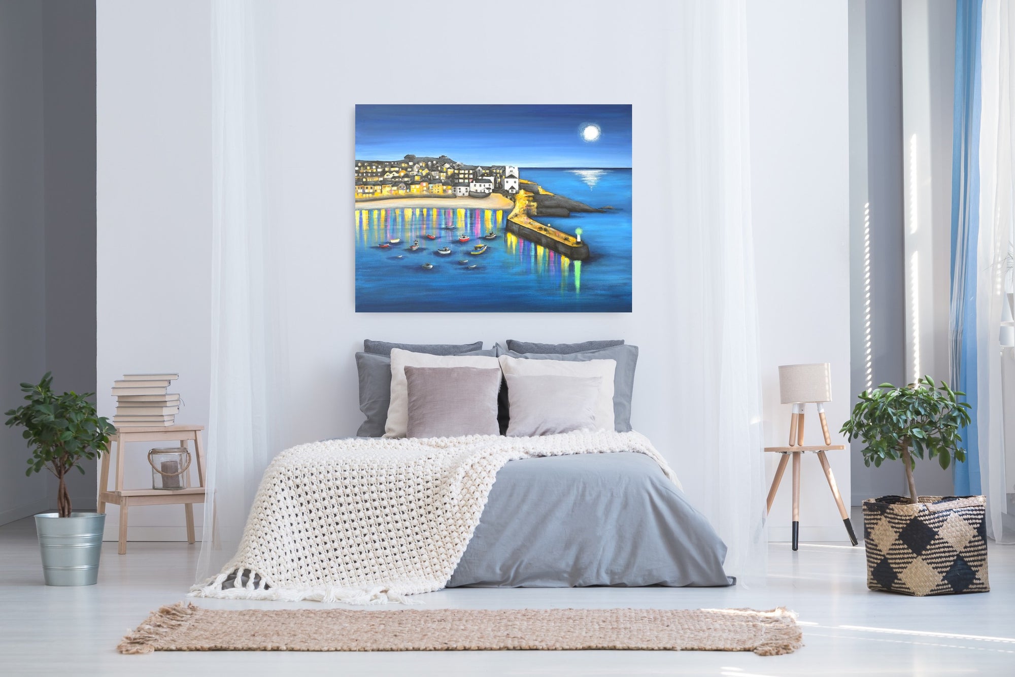 A Moonlit St Ives CANVAS PRINT