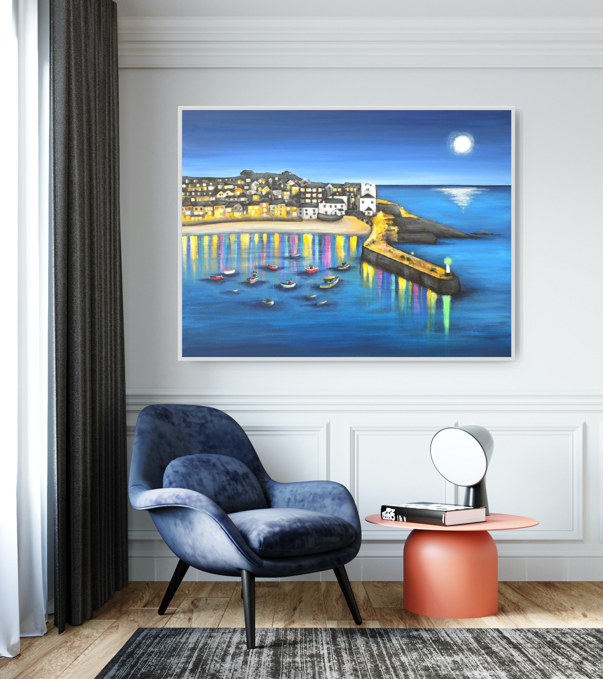 A Moonlit St Ives CANVAS PRINT