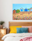 Abersoch Beach Huts CANVAS PRINT