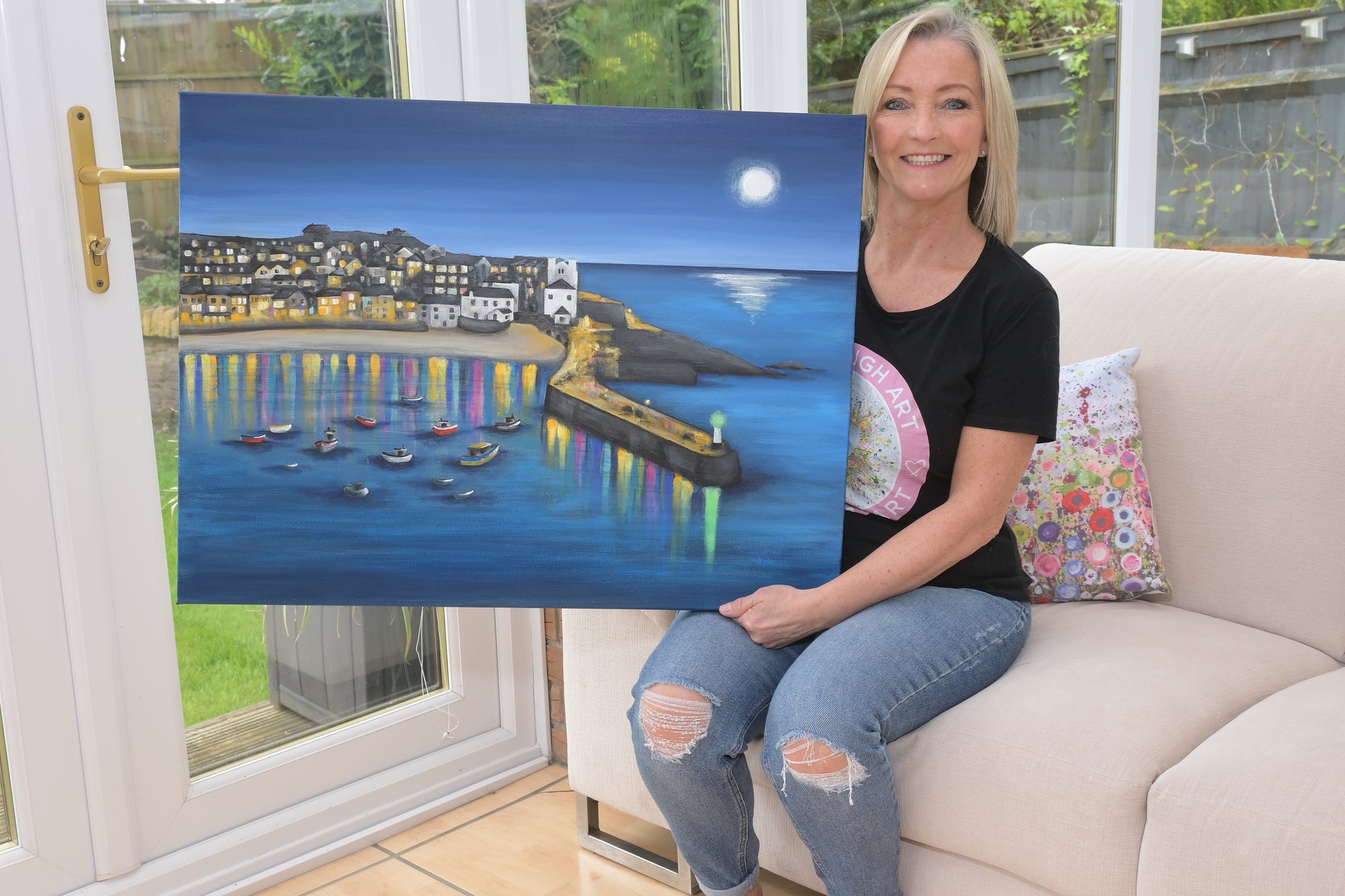 A Moonlit St Ives ORIGINAL ART WORK