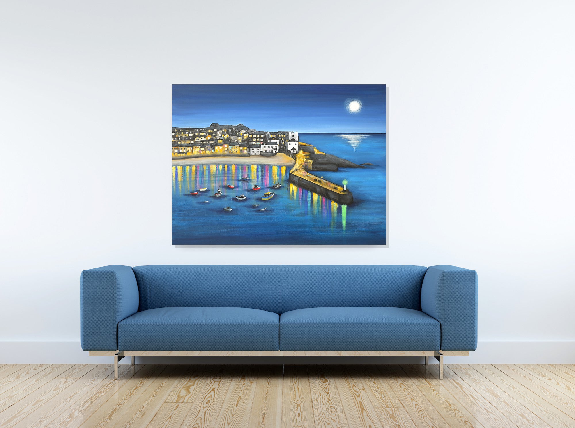 A Moonlit St Ives CANVAS PRINT