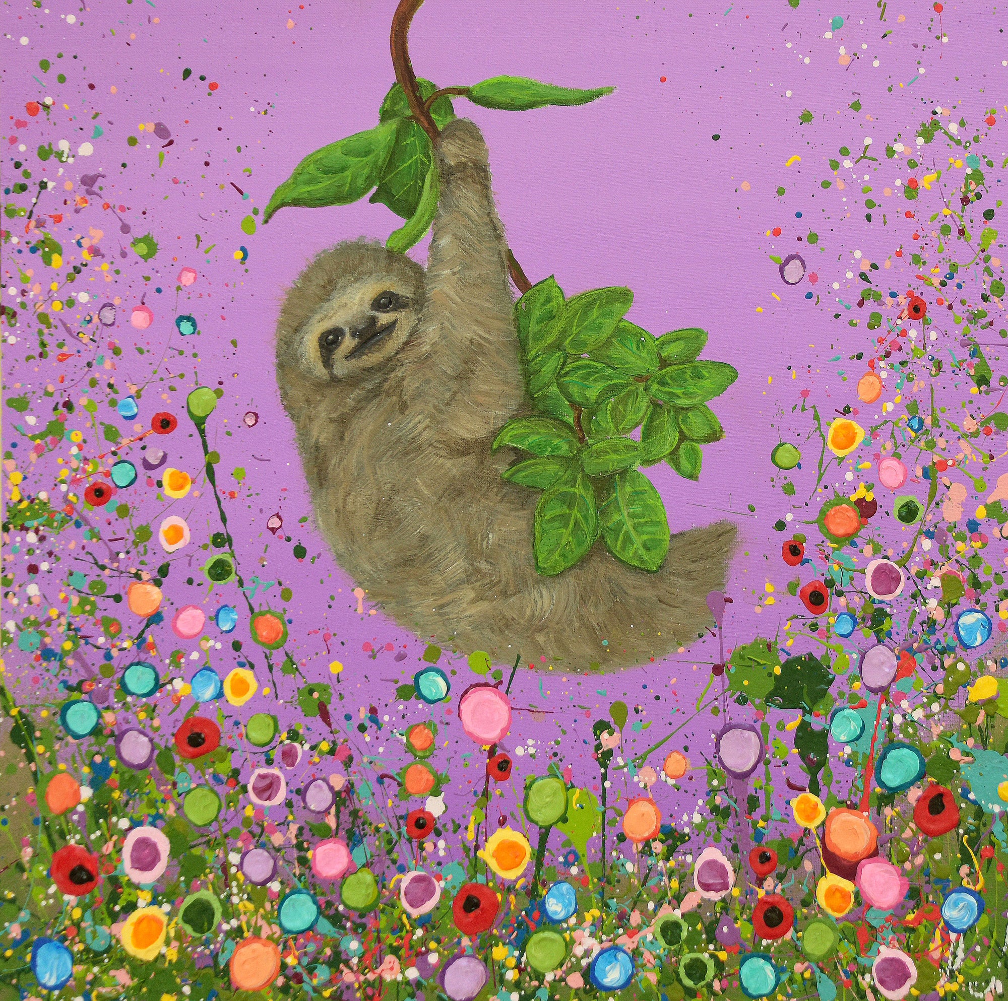 Suzie The Sloth PRINT ON FINE ART PAPER