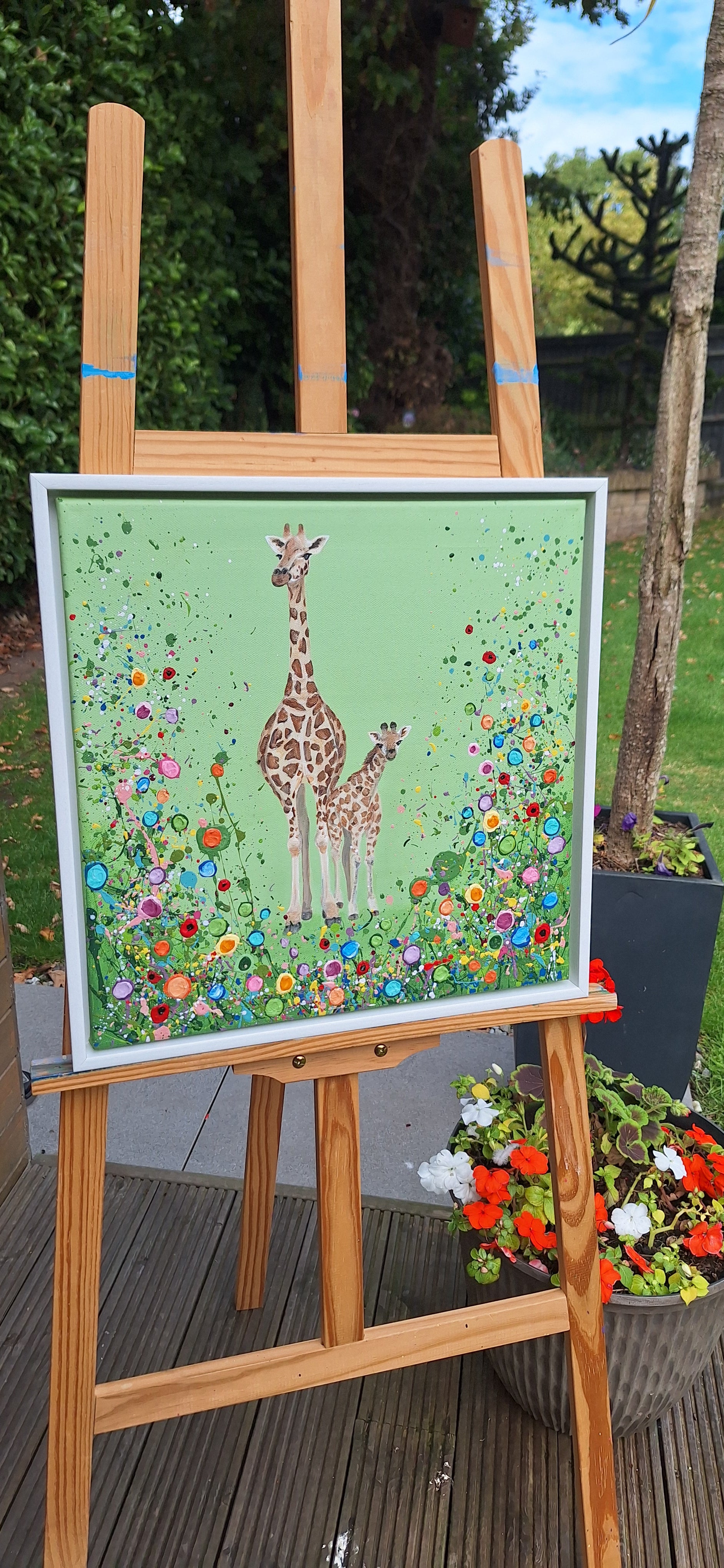 Gina &amp; Gio The Giraffes ORIGINAL ART WORK