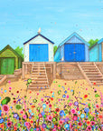 Abersoch Beach Huts CANVAS PRINT