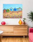 Abersoch Beach Huts CANVAS PRINT