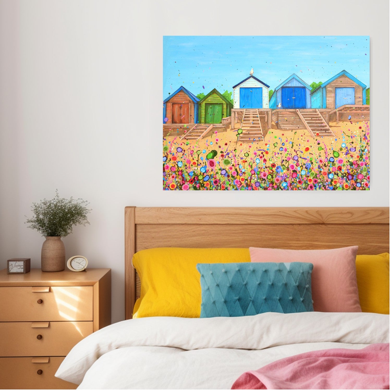 Abersoch Beach Huts CANVAS PRINT