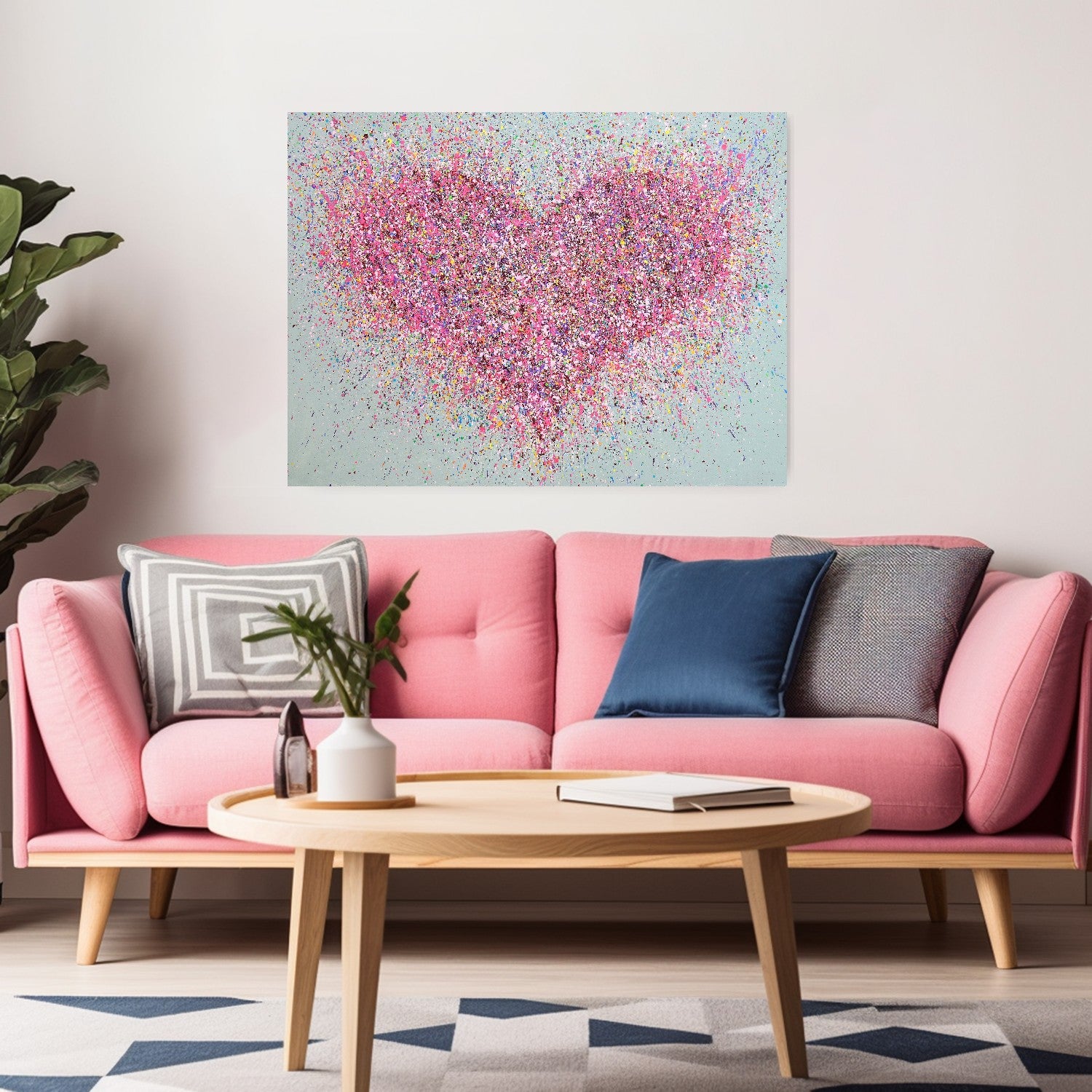 A Blissfully Happy Heart CANVAS PRINT