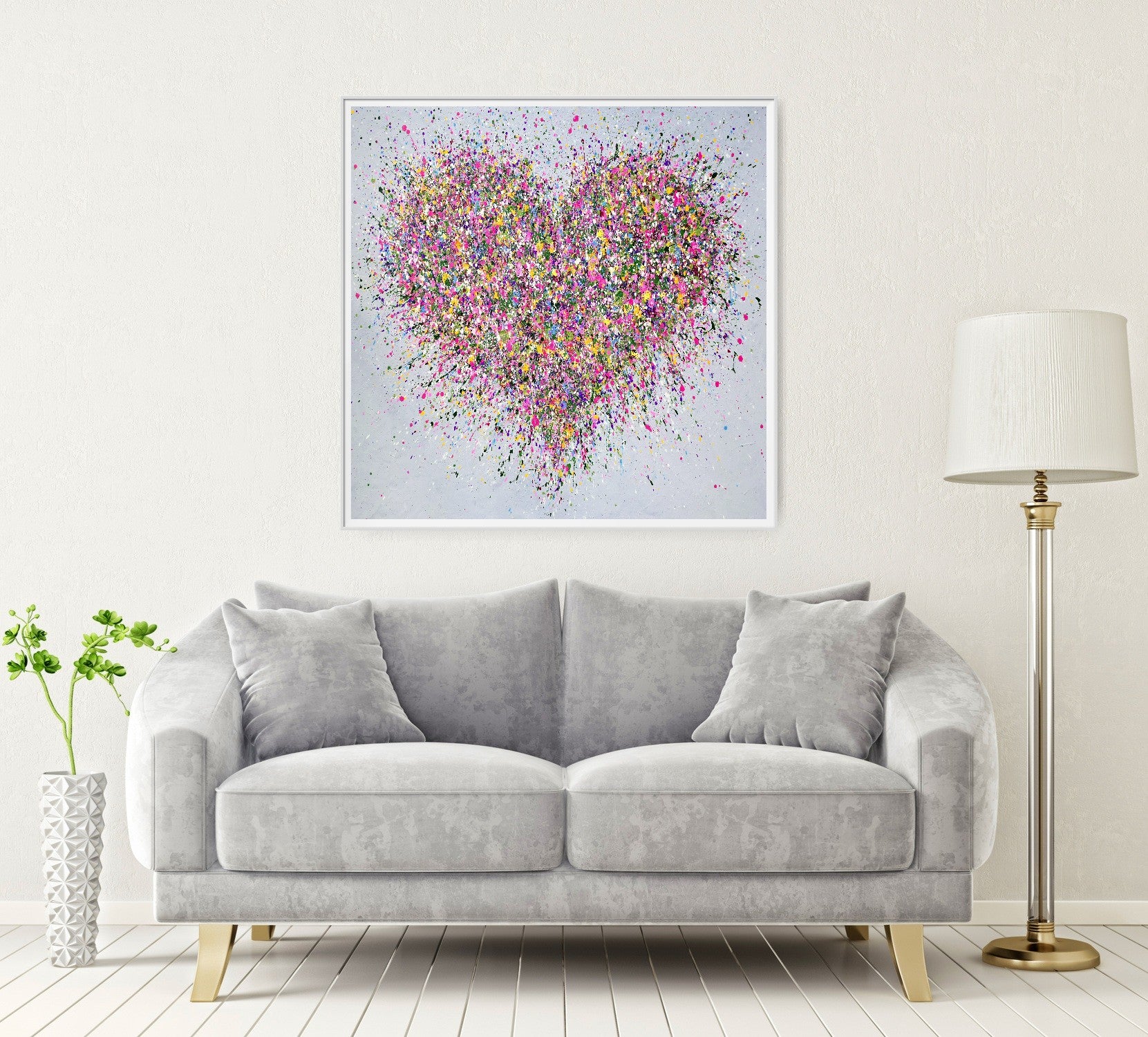 A Happy Heart SQUARE PRINT ON FINE ART PAPER