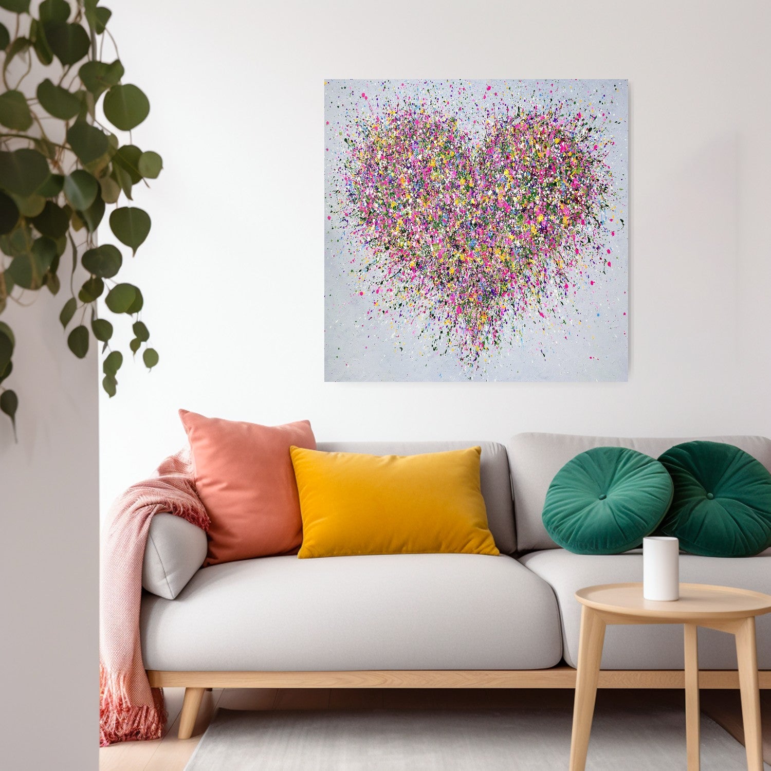 A Happy Heart SQUARE CANVAS PRINT