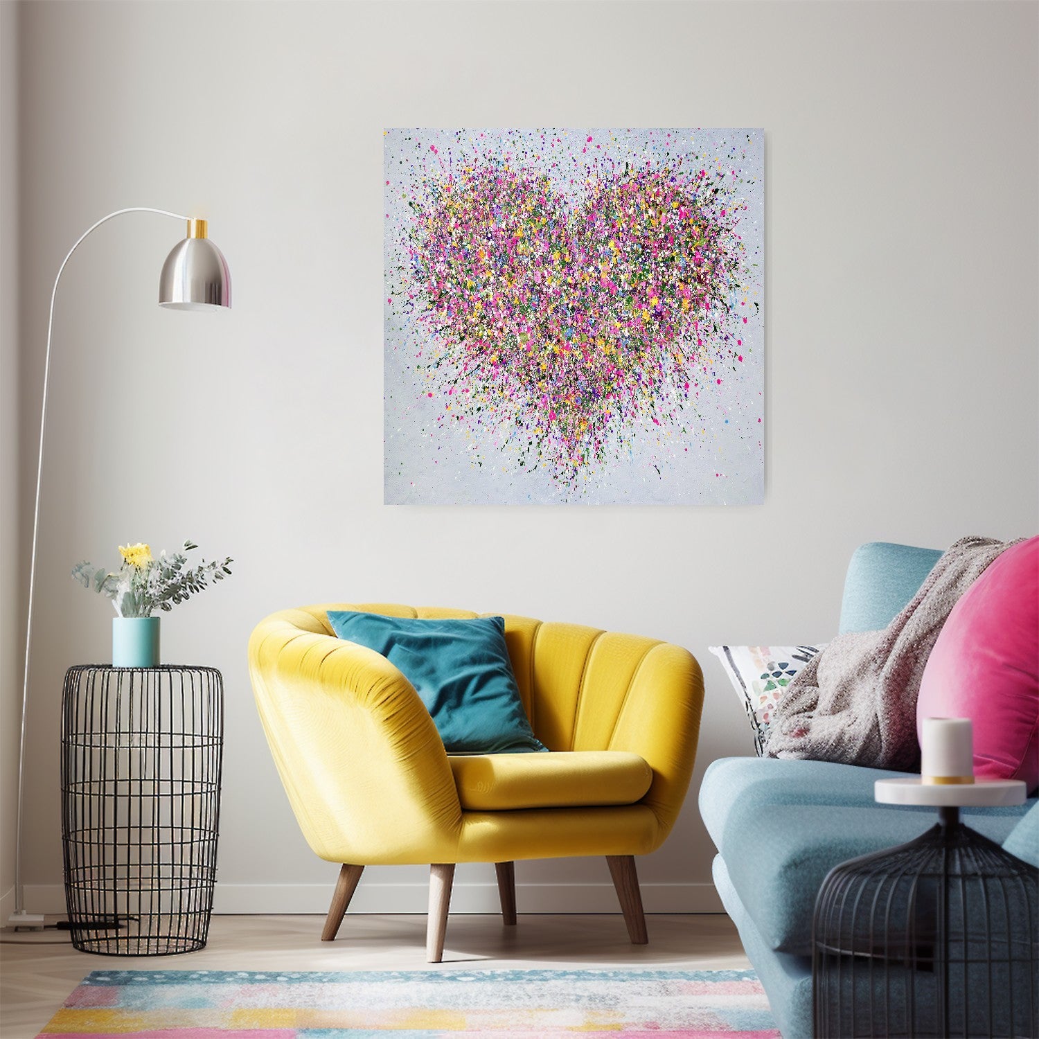 A Happy Heart SQUARE CANVAS PRINT