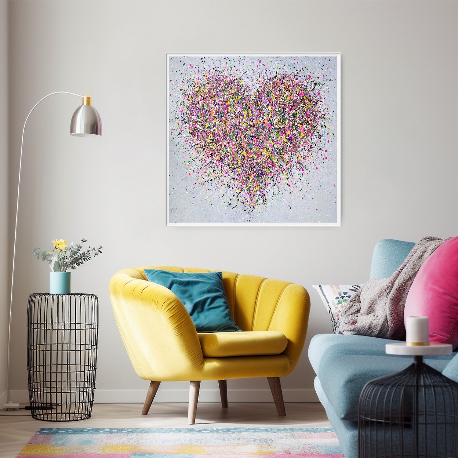 A Happy Heart SQUARE PRINT ON FINE ART PAPER