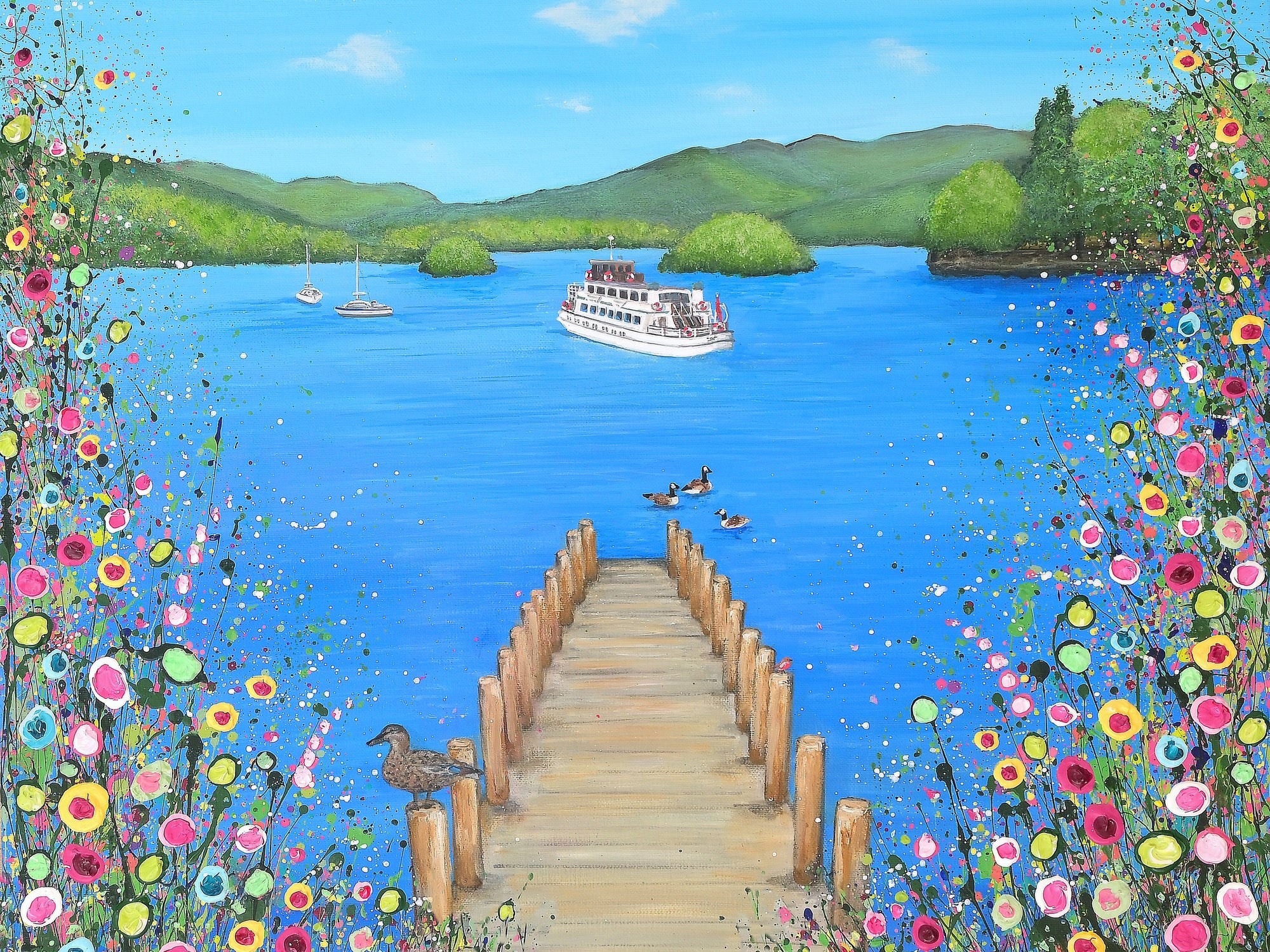 I Lost My Heart At The Lake RECTANGULAR PRINT ON FINE ART PAPER