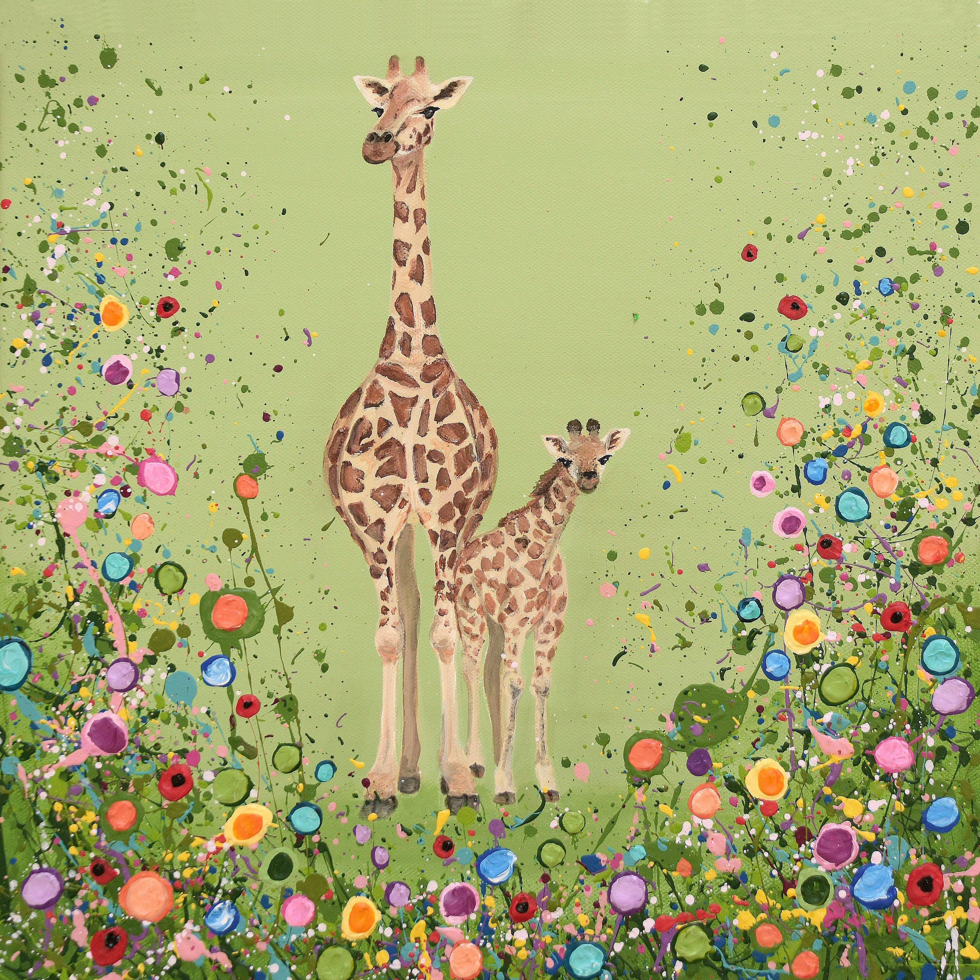 Gina &amp; Gio The Giraffes CANVAS PRINT